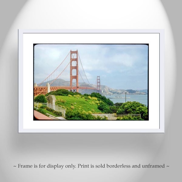 Product Image and Link for Vintage Golden Gate Bridge & Warship Photo Print – Historic San Francisco Bay Art from Fort Point | California Wall Décor