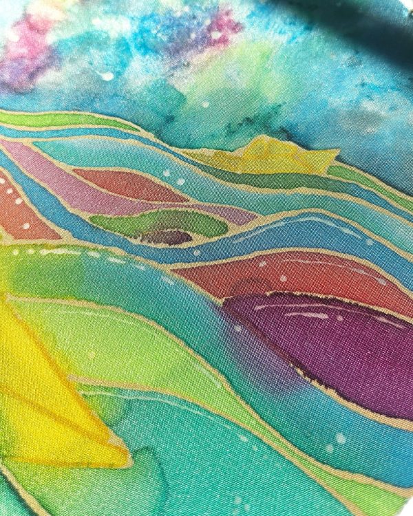 Product Image and Link for 8″ Silk Suncatcher – “Ships in the night”