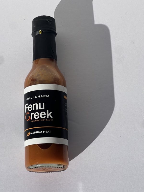 Product Image and Link for CHILI CHARM Fenugreek Mild| Med| Hot Sauce (5oz)