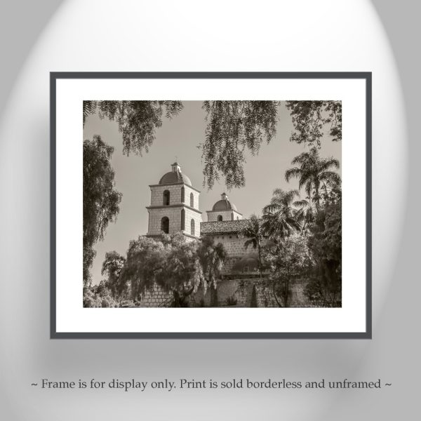 Product Image and Link for Santa Barbara California Mission Art Photography | Vintage Church Wall Decor for Home or Office