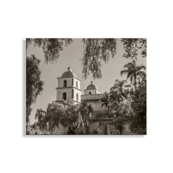 Product Image and Link for Santa Barbara California Mission Art Photography | Vintage Church Wall Decor for Home or Office