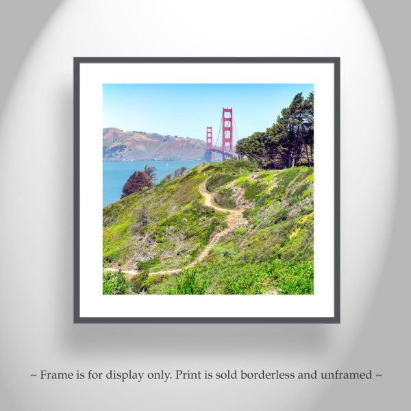 Product Image and Link for Presidio Park of San Francisco Photography Art Print for Home | Presidio Bluff Trail with Golden Gate Bridge