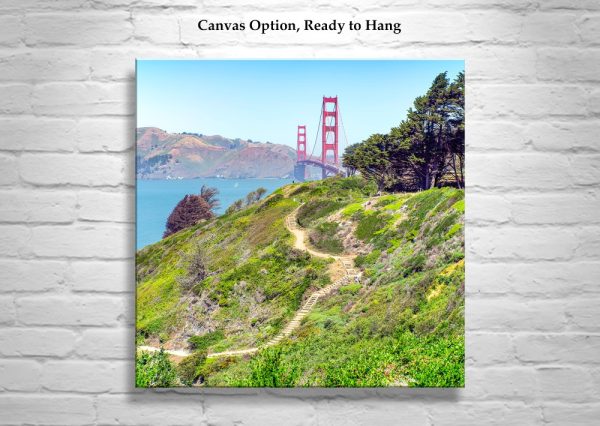Product Image and Link for Presidio Park of San Francisco Photography Art Print for Home | Presidio Bluff Trail with Golden Gate Bridge