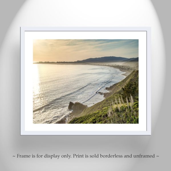 Product Image and Link for Stinson Beach Art Print Marin County California Coast Sunset Photograph as Home Decor Gift