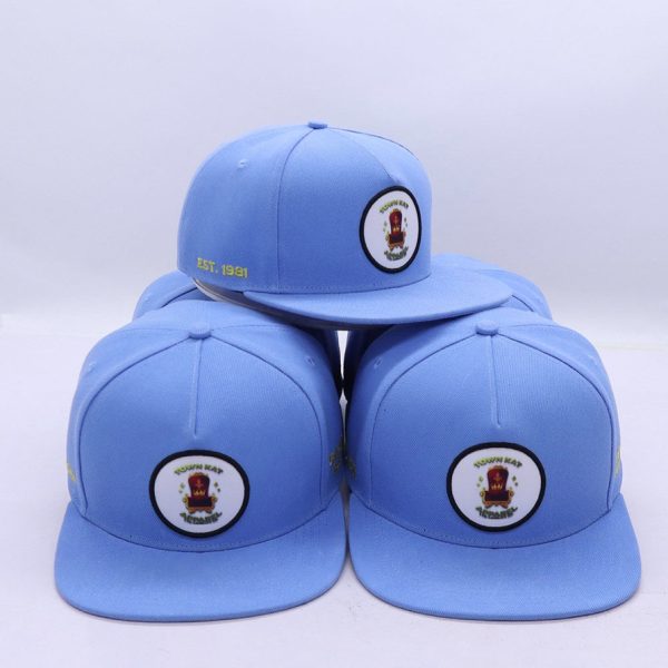 Product Image and Link for Custom Made TOWN KAT APPAREL “Sky Blue” Snapback 6 Panel Hats