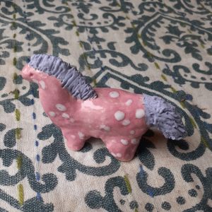 Product Image and Link for Sakura Speckle the Pink horse