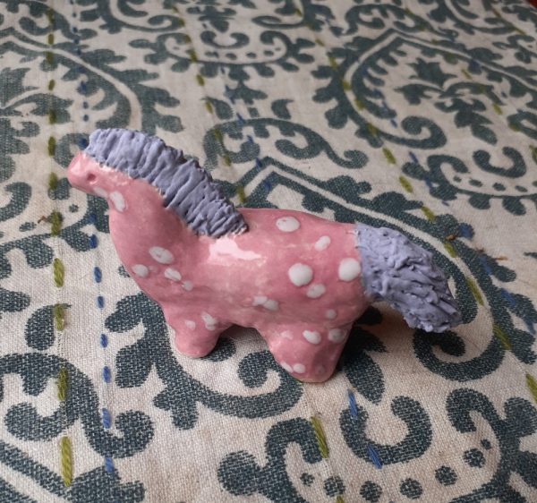 Product Image and Link for Sakura Speckle the Pink horse