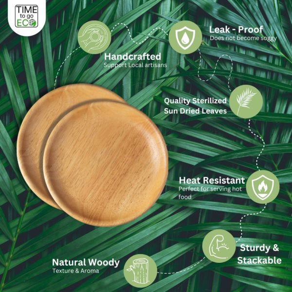 Product Image and Link for TIME TO GO ECO 100% Compostable Palm Leaf Dinnerware Set For 25 Guests