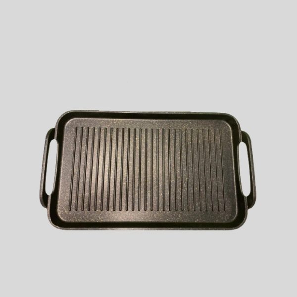 Product Image and Link for Ribbed Marble Double Griddle