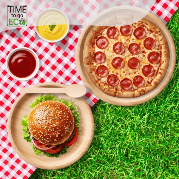 Product Image and Link for TIME TO GO ECO 100% Compostable Palm Leaf Dinnerware Set For 25 Guests