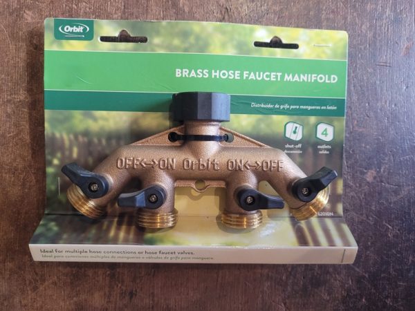 Product Image and Link for Orbit 4-outlet brass hose faucet manifold