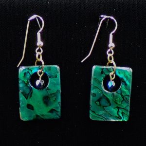 Product Image and Link for Paua Shell Earring, Emerald