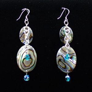 Product Image and Link for Paua Shell Earring, 2 pc., Natural color