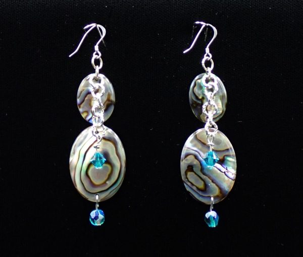 Product Image and Link for Paua Shell Earring, 2 pc., Natural color