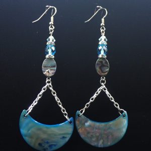 Product Image and Link for Half Moon Paua Shell with Chain