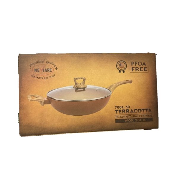 Product Image and Link for Non-Stick 12″ Terracotta Wok/Sarten Wok para Saltear de 30cm