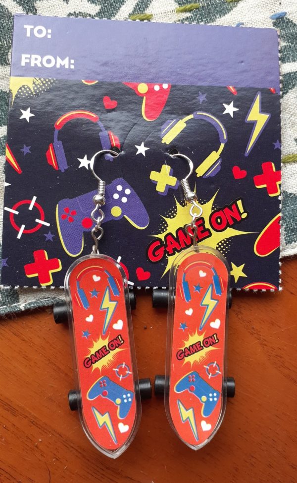 Product Image and Link for Mini Skateboard earrings