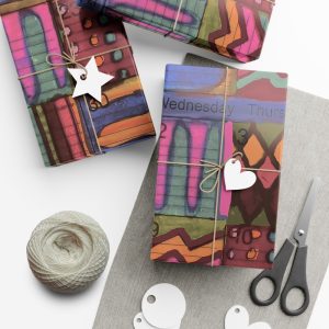 Product Image and Link for Gift Wrap Papers – “Psychedelic Calendar(tm)” – Muted – Matte and Satin – Three Sizes