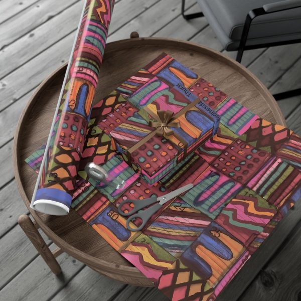 Product Image and Link for Gift Wrap Papers – “Psychedelic Calendar(tm)” – Muted – Matte and Satin – Three Sizes