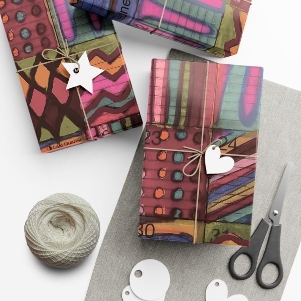 Product Image and Link for Gift Wrap Papers – “Psychedelic Calendar(tm)” – Muted – Matte and Satin – Three Sizes