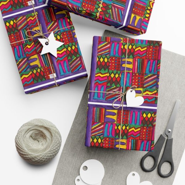 Product Image and Link for Gift Wrap Papers – “Psychedelic Calendar(tm)” – Vibrant – Matte and Satin – Three Sizes