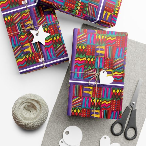 Product Image and Link for Gift Wrap Papers – “Psychedelic Calendar(tm)” – Vibrant – Matte and Satin – Three Sizes