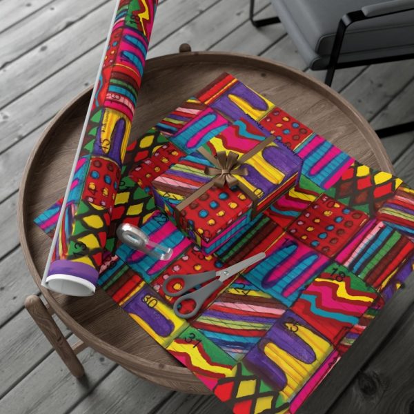 Product Image and Link for Gift Wrap Papers – “Psychedelic Calendar(tm)” – Vibrant – Matte and Satin – Three Sizes