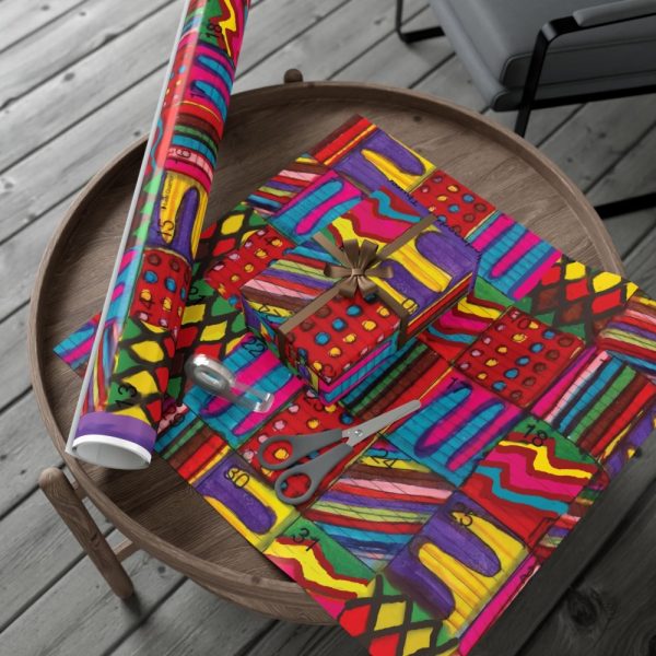 Product Image and Link for Gift Wrap Papers – “Psychedelic Calendar(tm)” – Vibrant – Matte and Satin – Three Sizes
