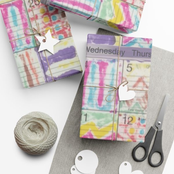Product Image and Link for Gift Wrap Papers – “Psychedelic Calendar(tm)” – Seeped – Matte and Satin – Three Sizes