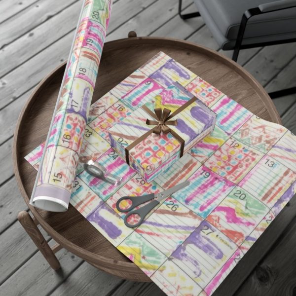 Product Image and Link for Gift Wrap Papers – “Psychedelic Calendar(tm)” – Seeped – Matte and Satin – Three Sizes