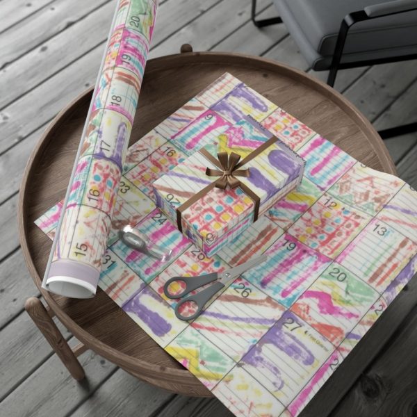 Product Image and Link for Gift Wrap Papers – “Psychedelic Calendar(tm)” – Seeped – Matte and Satin – Three Sizes