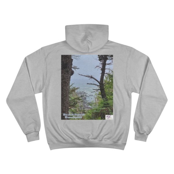 Product Image and Link for Champion Hoodie – “Beach Forest Humboldt(tm)” – Three Colors