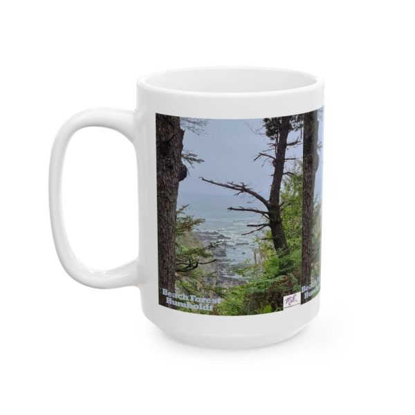 Product Image and Link for Ceramic Mug 15oz: “Beach Forest Humboldt(tm)”