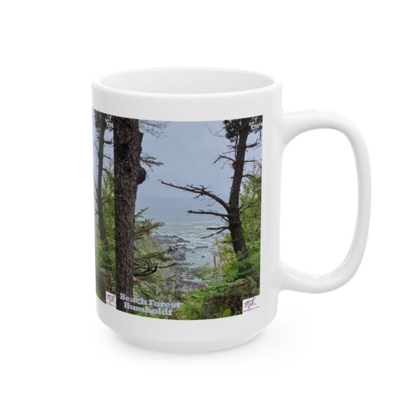 Product Image and Link for Ceramic Mug 15oz: “Beach Forest Humboldt(tm)”