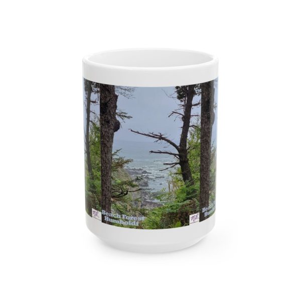 Product Image and Link for Ceramic Mug 15oz: “Beach Forest Humboldt(tm)”