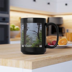 Product Image and Link for Black Mug 15oz: “Beach Forest Humboldt(tm)”