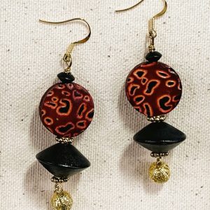 Product Image and Link for Leather Earring – calico