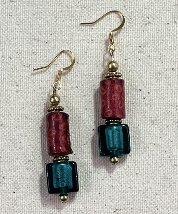 Product Image and Link for Leather Tube Earrings