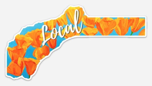 Product Image and Link for Nevada County Outline 7″ Sticker.