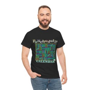 Product Image and Link for Unisex Heavy Cotton Tee:  “Psychedelic Calendar(tm)” – Chilled(tm)