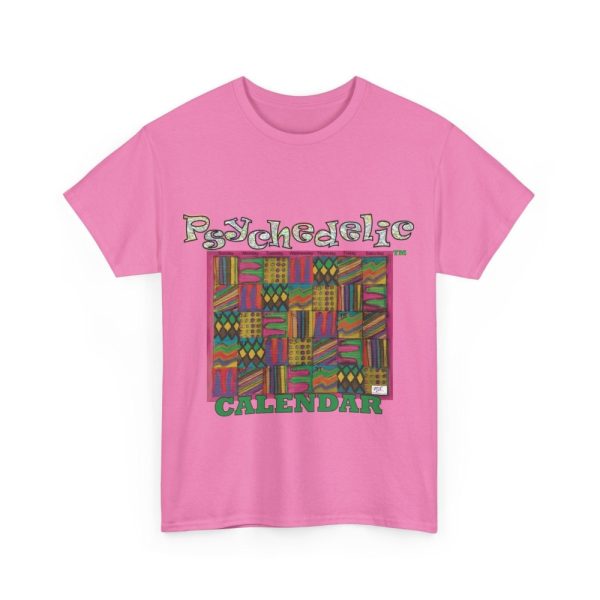 Product Image and Link for Unisex Heavy Cotton Tee:  “Psychedelic Calendar(tm)” – Garden(tm)
