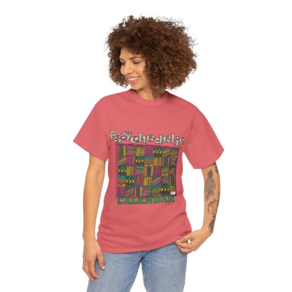 Product Image and Link for Unisex Heavy Cotton Tee:  “Psychedelic Calendar(tm)” – Garden(tm)