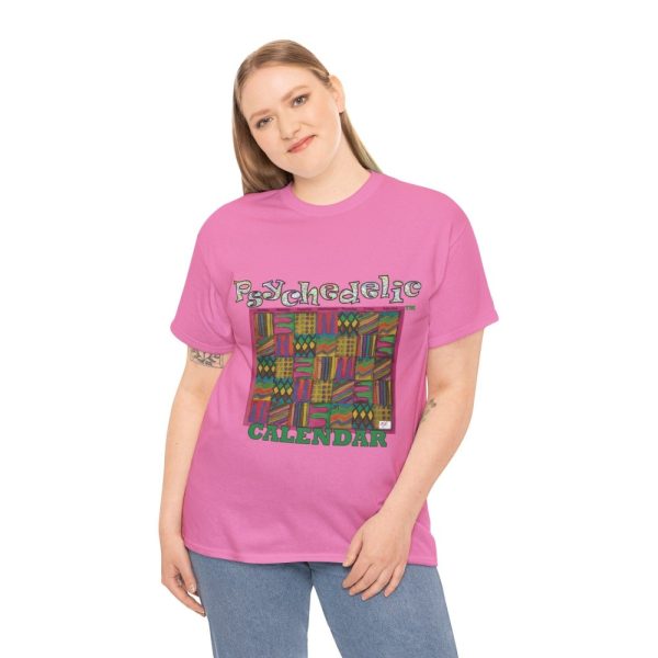 Product Image and Link for Unisex Heavy Cotton Tee:  “Psychedelic Calendar(tm)” – Garden(tm)