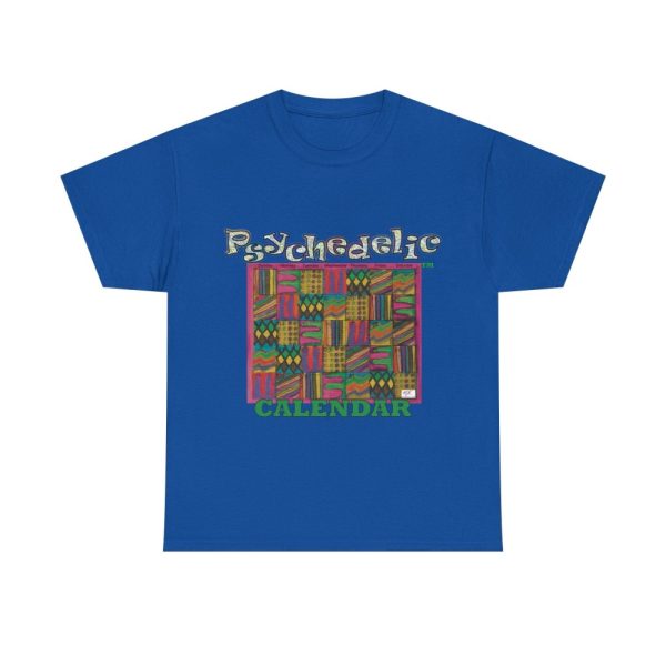 Product Image and Link for Unisex Heavy Cotton Tee:  “Psychedelic Calendar(tm)” – Garden(tm)