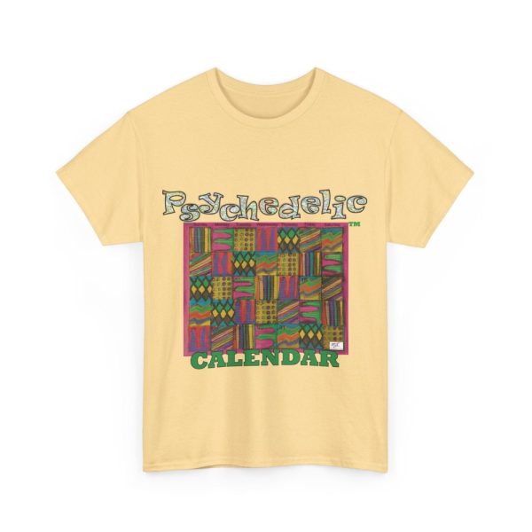 Product Image and Link for Unisex Heavy Cotton Tee:  “Psychedelic Calendar(tm)” – Garden(tm)