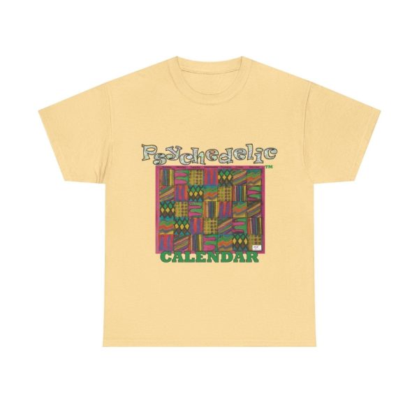 Product Image and Link for Unisex Heavy Cotton Tee:  “Psychedelic Calendar(tm)” – Garden(tm)