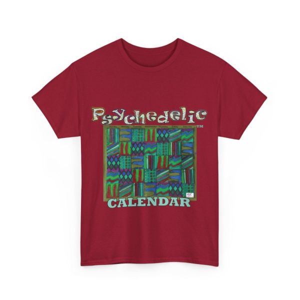 Product Image and Link for Unisex Heavy Cotton Tee:  “Psychedelic Calendar(tm)” – Chilled(tm)