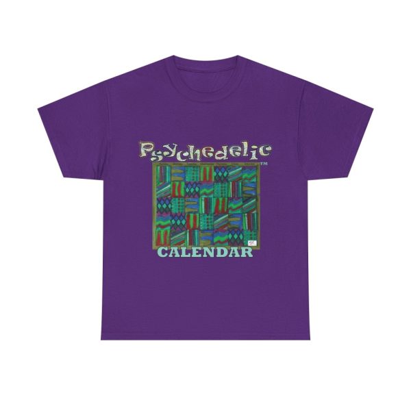 Product Image and Link for Unisex Heavy Cotton Tee:  “Psychedelic Calendar(tm)” – Chilled(tm)
