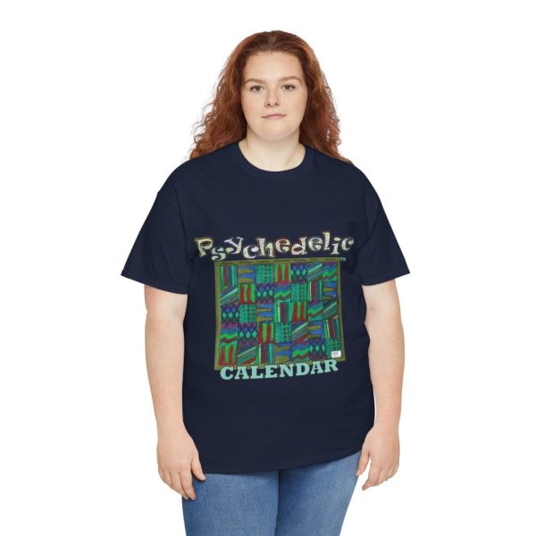 Product Image and Link for Unisex Heavy Cotton Tee:  “Psychedelic Calendar(tm)” – Chilled(tm)