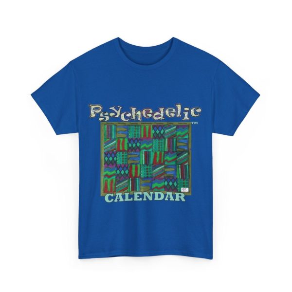 Product Image and Link for Unisex Heavy Cotton Tee:  “Psychedelic Calendar(tm)” – Chilled(tm)